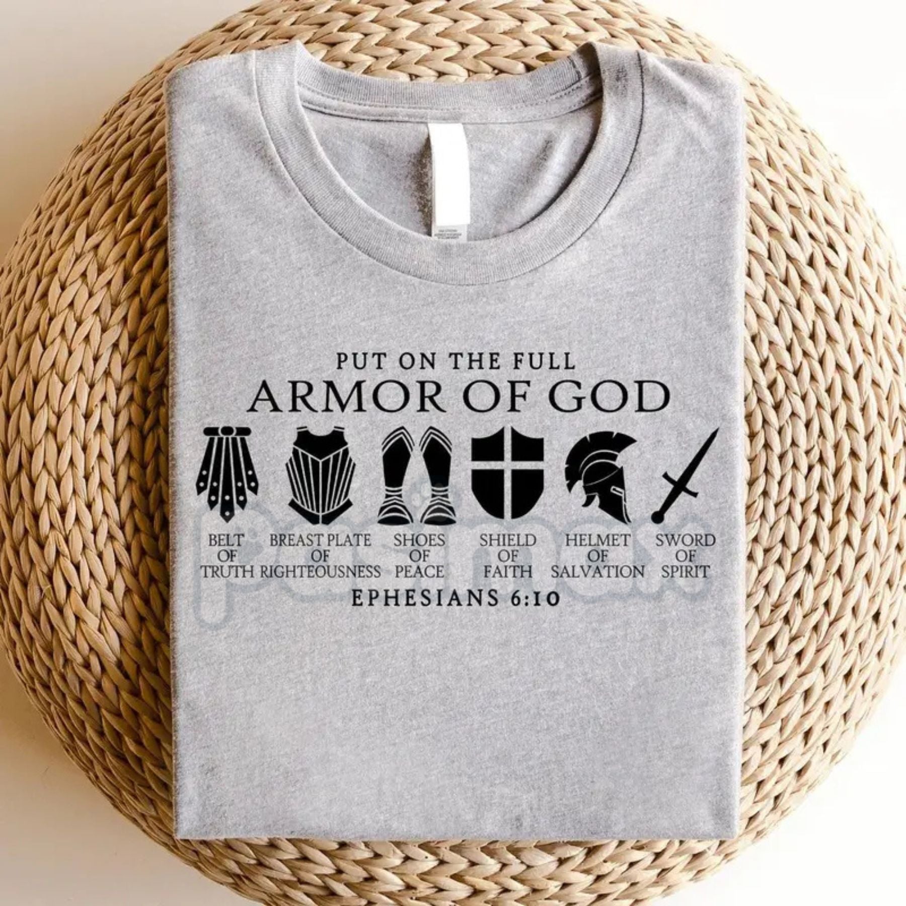 Pasimax The Full Armor of God Sweatshirt — detail close-up