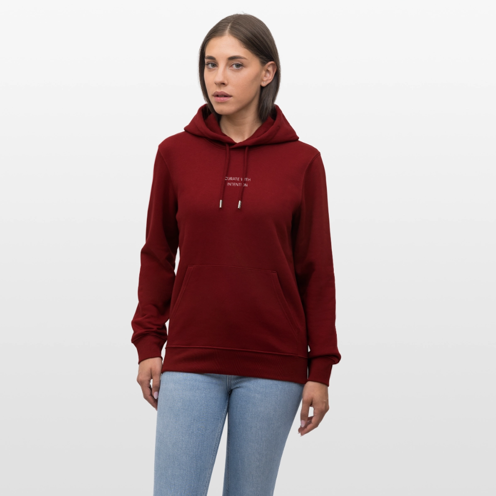 WONENA Curate with Intention Heavyweight Unisex Hoodie Cruiser — fabric or material detail