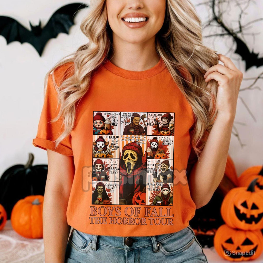 Pasimax Fall Horror Characters Killers T-Shirt — side view