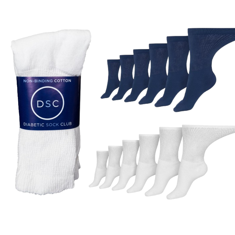 DSC Women's Cotton Diabetic Crew Socks (6 Pair) — alternative angle