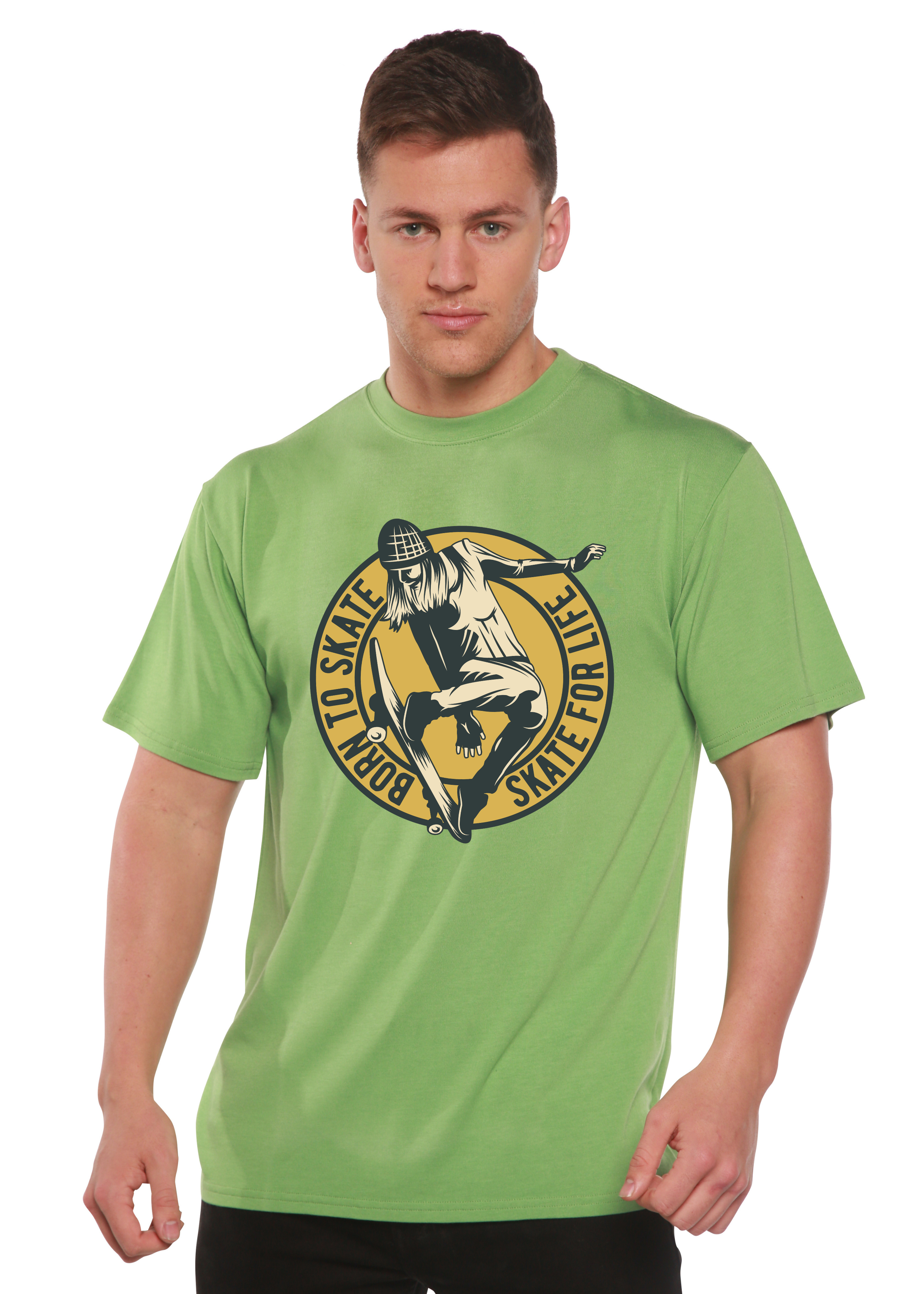 Spun Bamboo Skate For Life Men's Bamboo Viscose/Organic Cotton Short Sleeve Graphic T-Shirt — main product shot