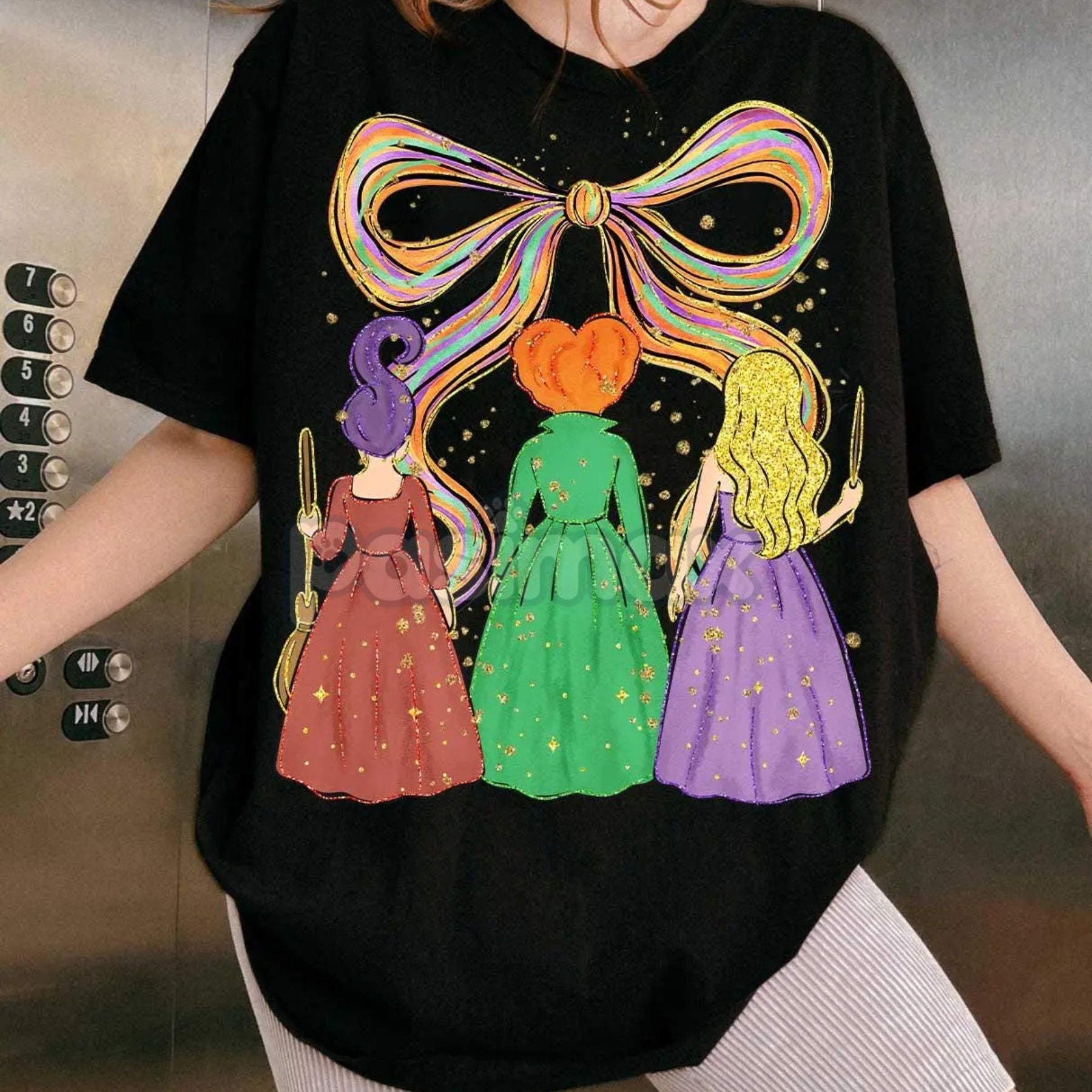 Pasimax Witchy Halloween Shirt — detail close-up