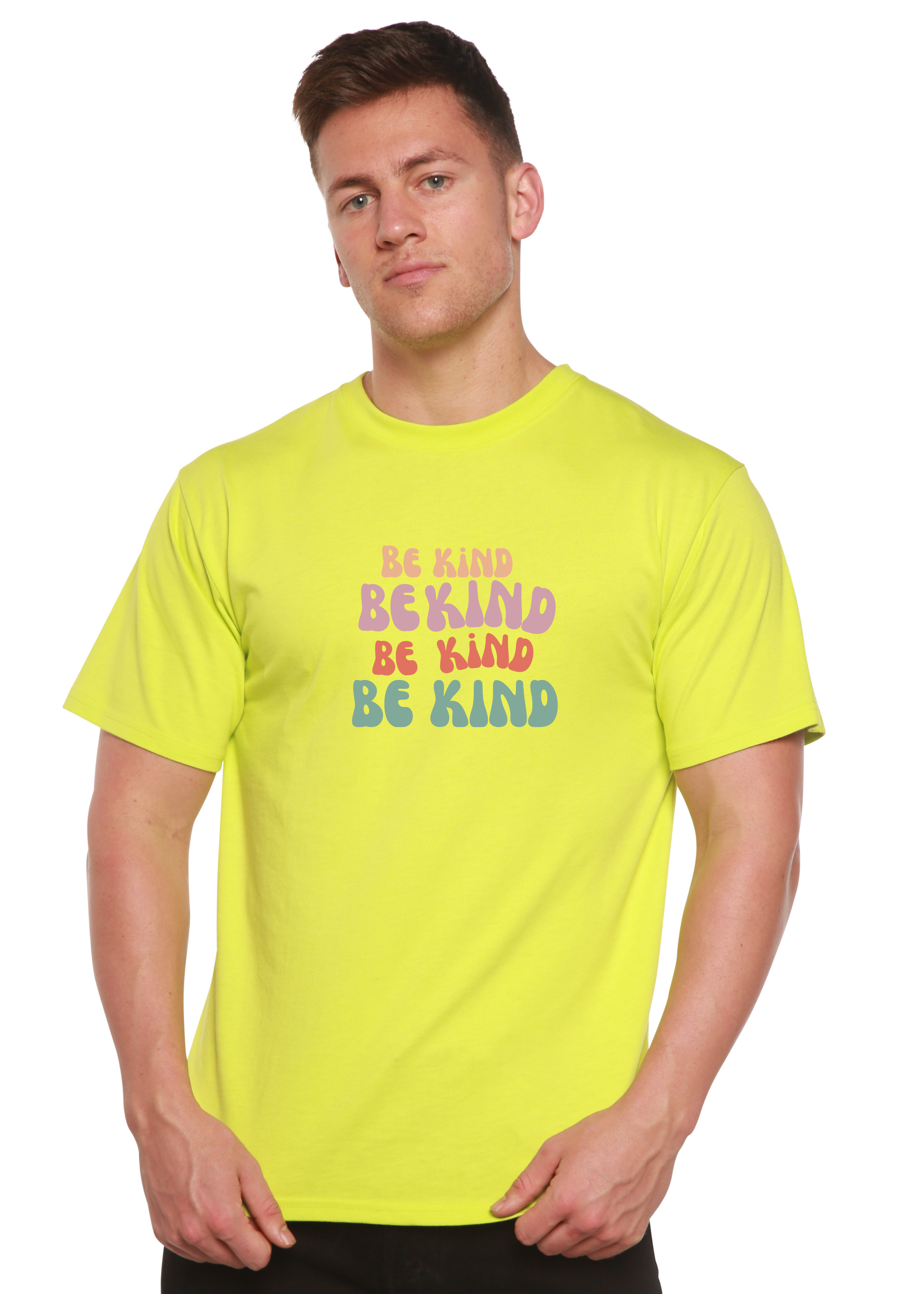 Spun Bamboo Be Kind Men's Bamboo Viscose/Organic Cotton Short Sleeve Graphic T-Shirt — lifestyle context