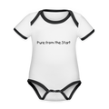 Organic Cotton Contrast Short Sleeve Baby Bodysuit