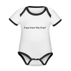 Organic Cotton Contrast Short Sleeve Baby Bodysuit