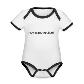 Organic Cotton Contrast Short Sleeve Baby Bodysuit