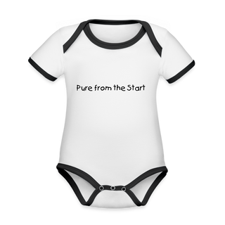 Organic Cotton Contrast Short Sleeve Baby Bodysuit