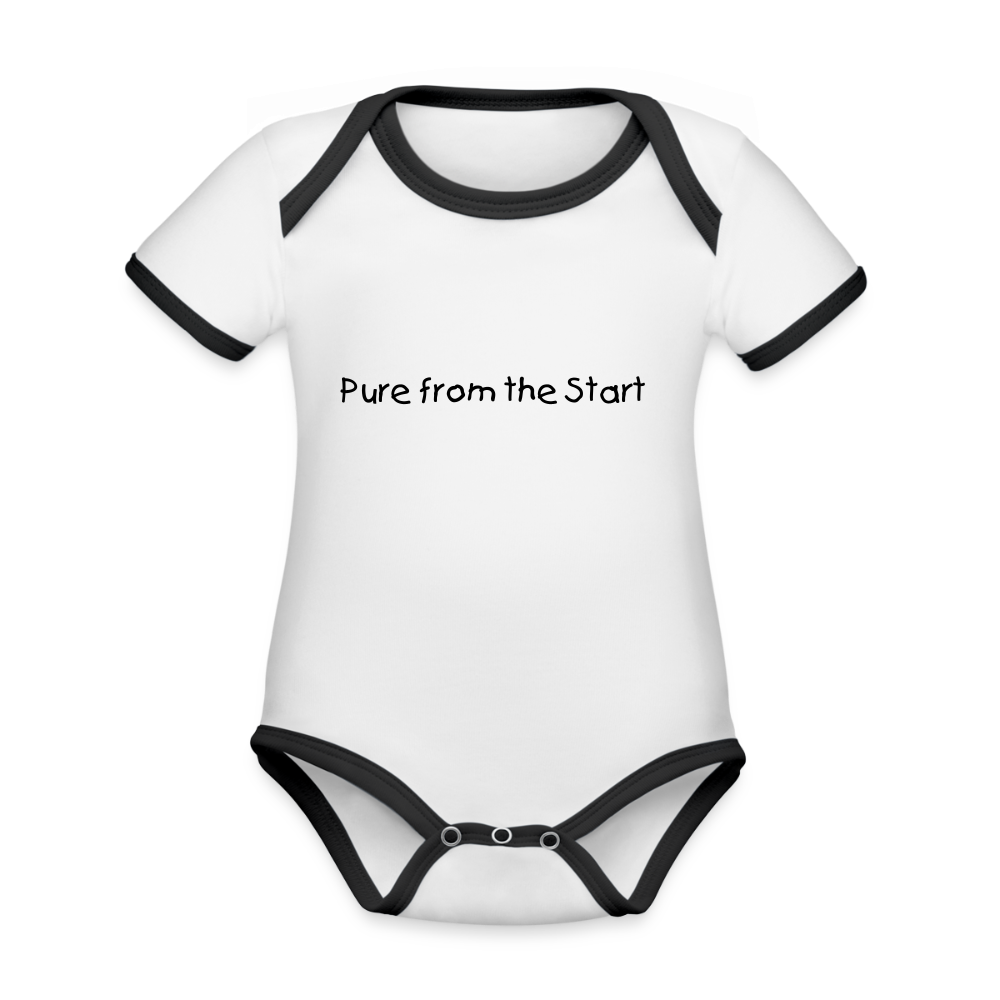 Organic Cotton Contrast Short Sleeve Baby Bodysuit