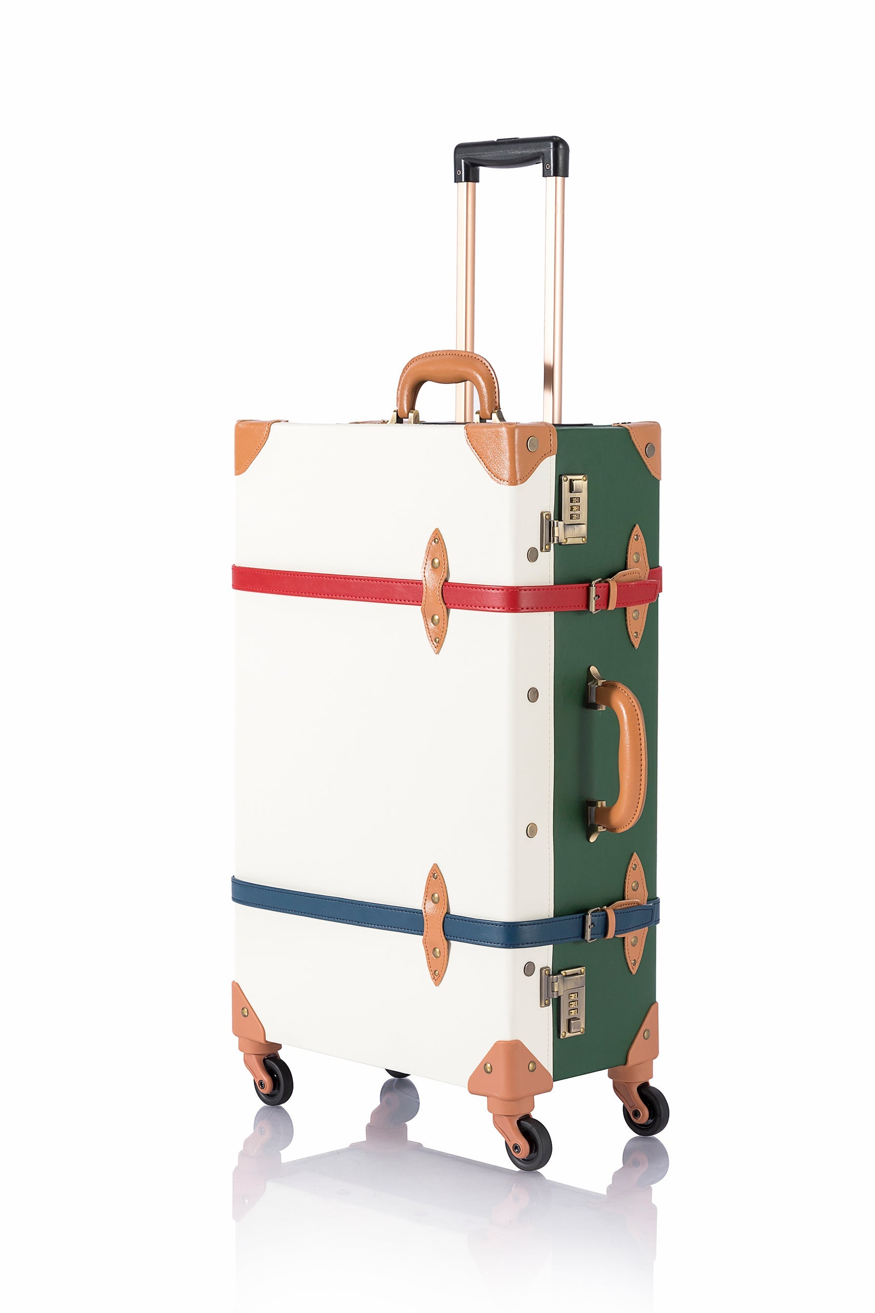 SarahFace 2 Pieces Luggage Sets - Green/Pearl's