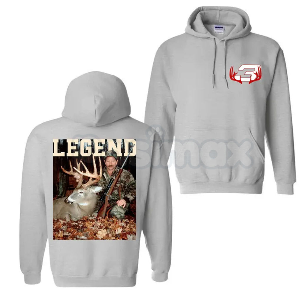 Pasimax Dale Earnhardt With Deer Hoodie – Vintage Hunting Season Pullover, NASCAR Legend Fan & Outdoors Apparel, Unisex — det