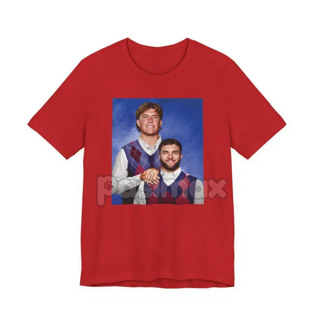 Pasimax Jaxson and Cam Dynamic Duo Football T-Shirt — detail close-up