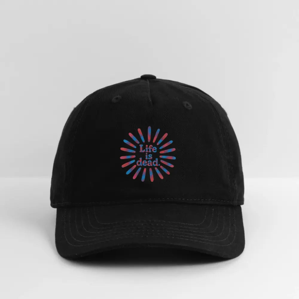 Life is Dead Red & Blue TieDye Sunburst Dad Hat