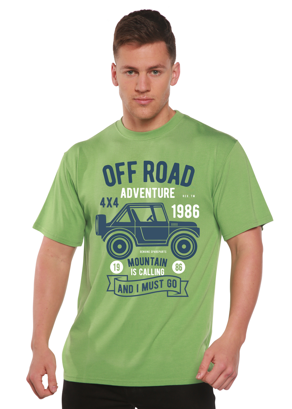 Spun Bamboo Off Road Adventure Spun Bamboo® Men's Bamboo Viscose/Organic Cotton Short Sleeve Graphic T-Shirt — lifestyle cont