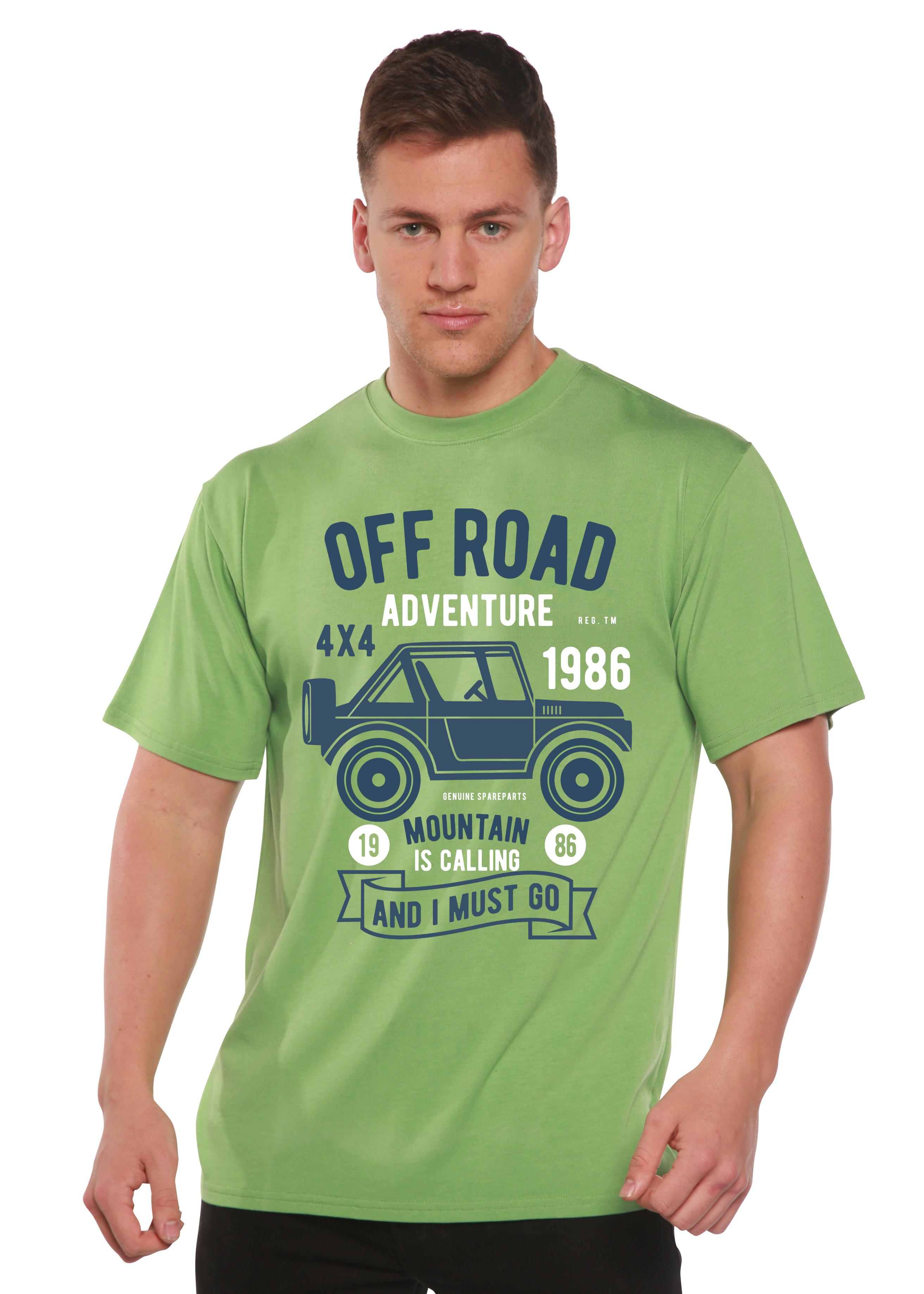 Spun Bamboo Off Road Adventure Spun Bamboo® Men's Bamboo Viscose/Organic Cotton Short Sleeve Graphic T-Shirt — lifestyle cont