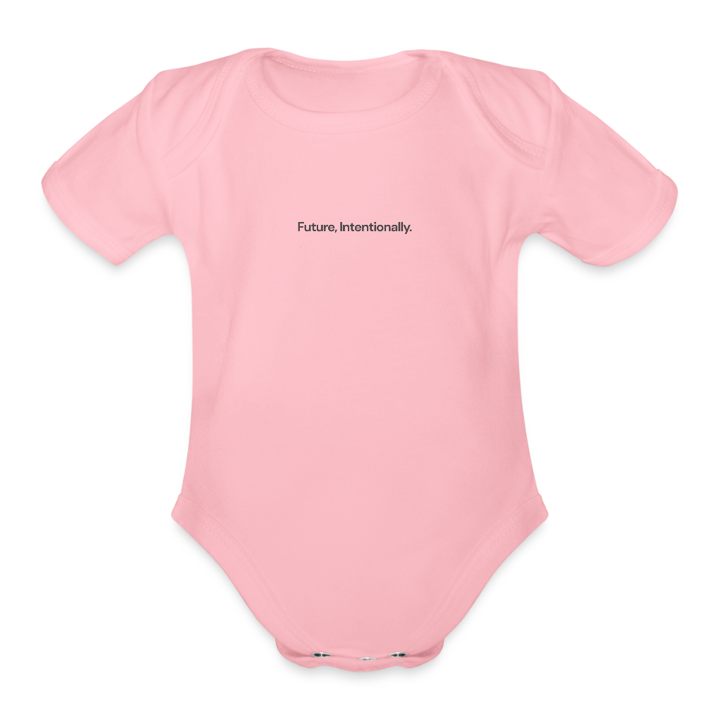 WONENA Future Intentionally Organic Short Sleeve Baby Bodysuit — detail close-up