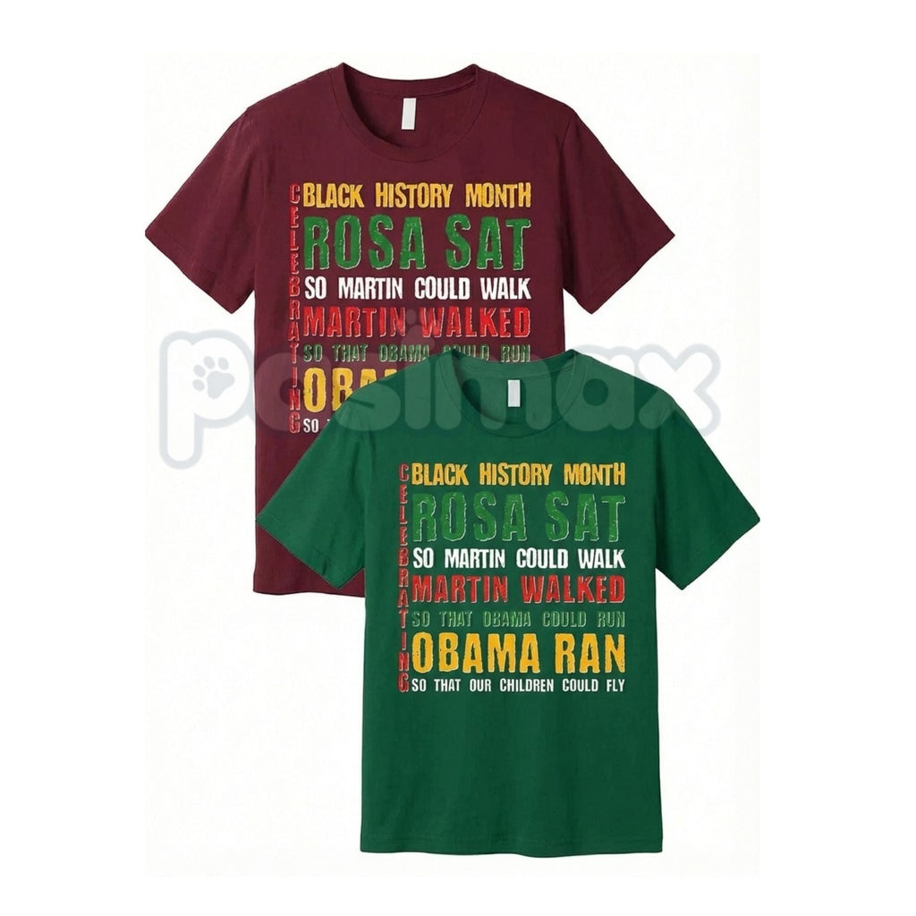 Pasimax Celebrating Black History Month T-Shirt - Rosa Martin Obama Premium Tee, Civil Rights Leaders Graphic Shirt, Black Ex