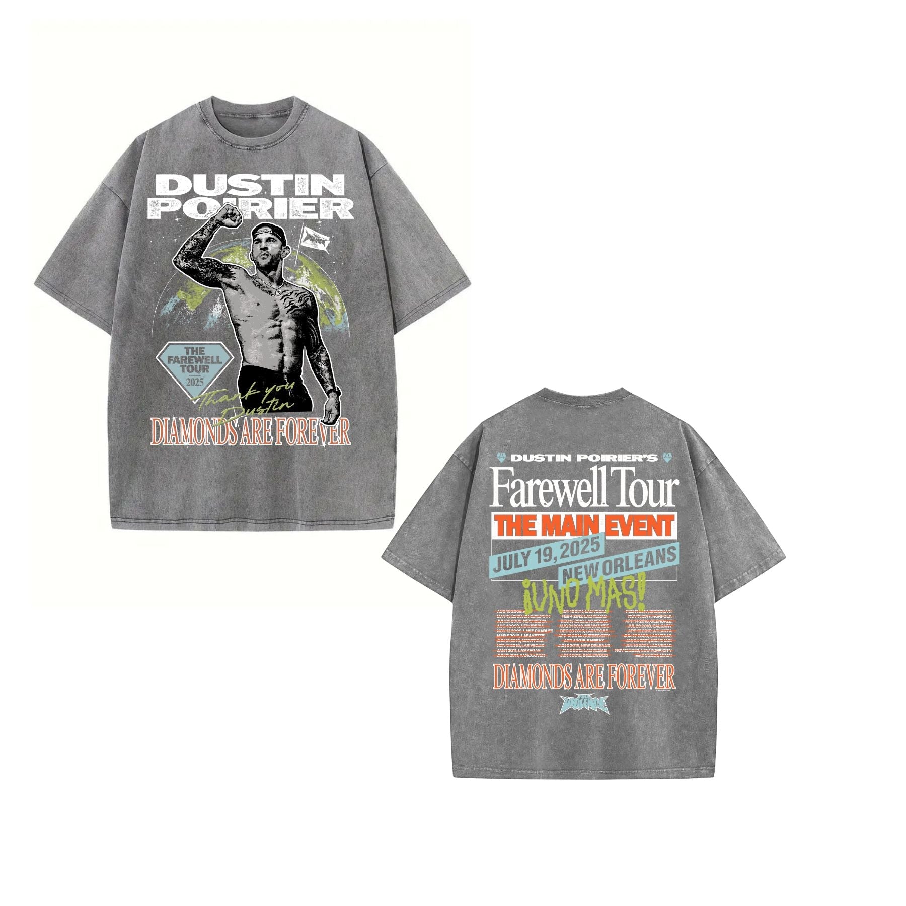 Pasimax Dustin Poirier The Farewell Tour T-Shirt — detail close-up
