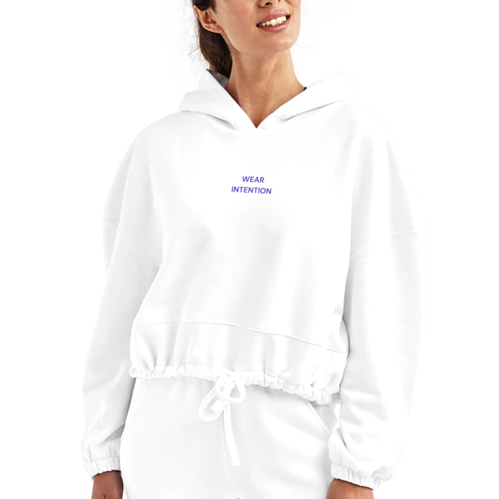 WONENA Go Green Women’s Cropped Hoodie — lifestyle context