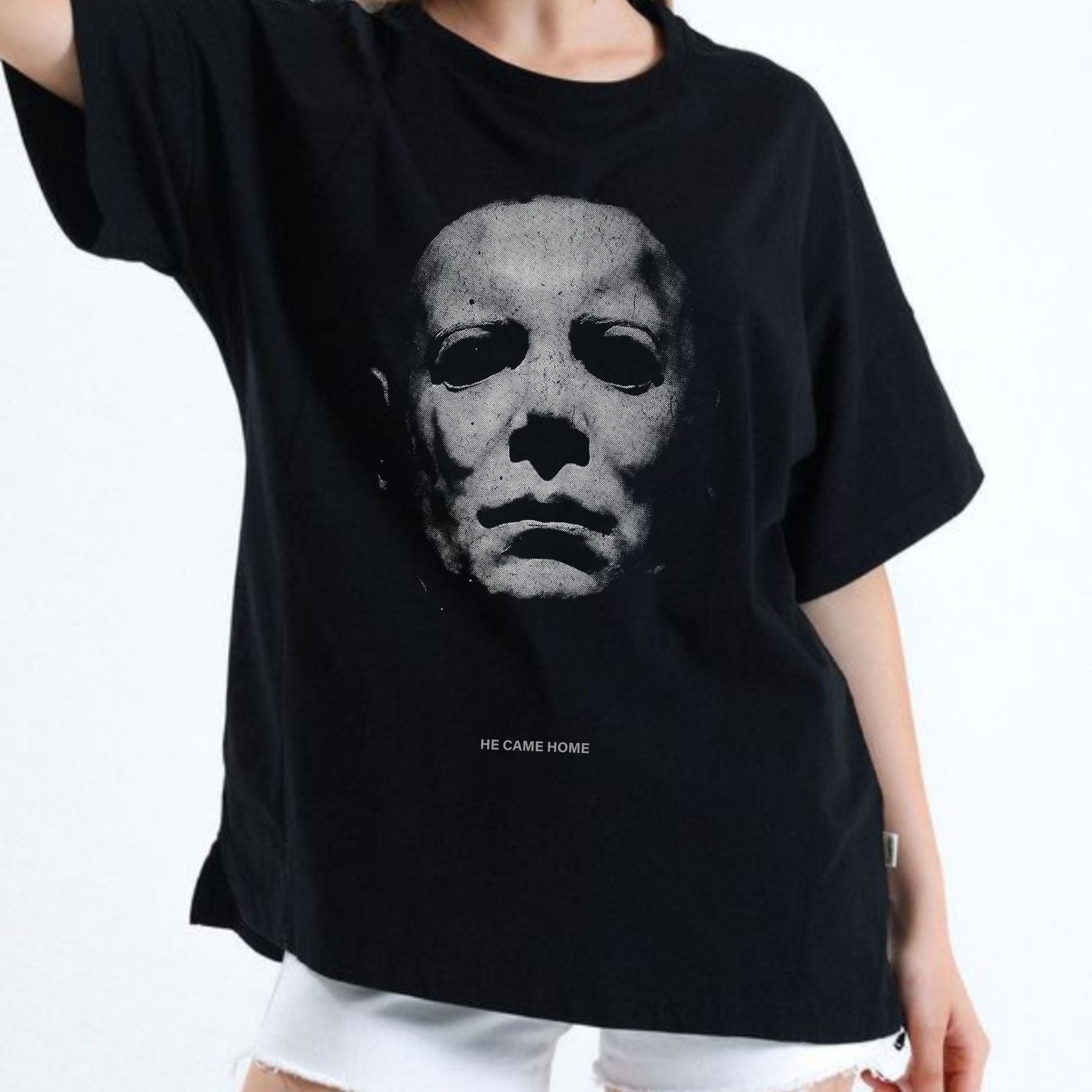 Pasimax "The Night He Came Home" Michael Myers T-Shirt — detail close-up