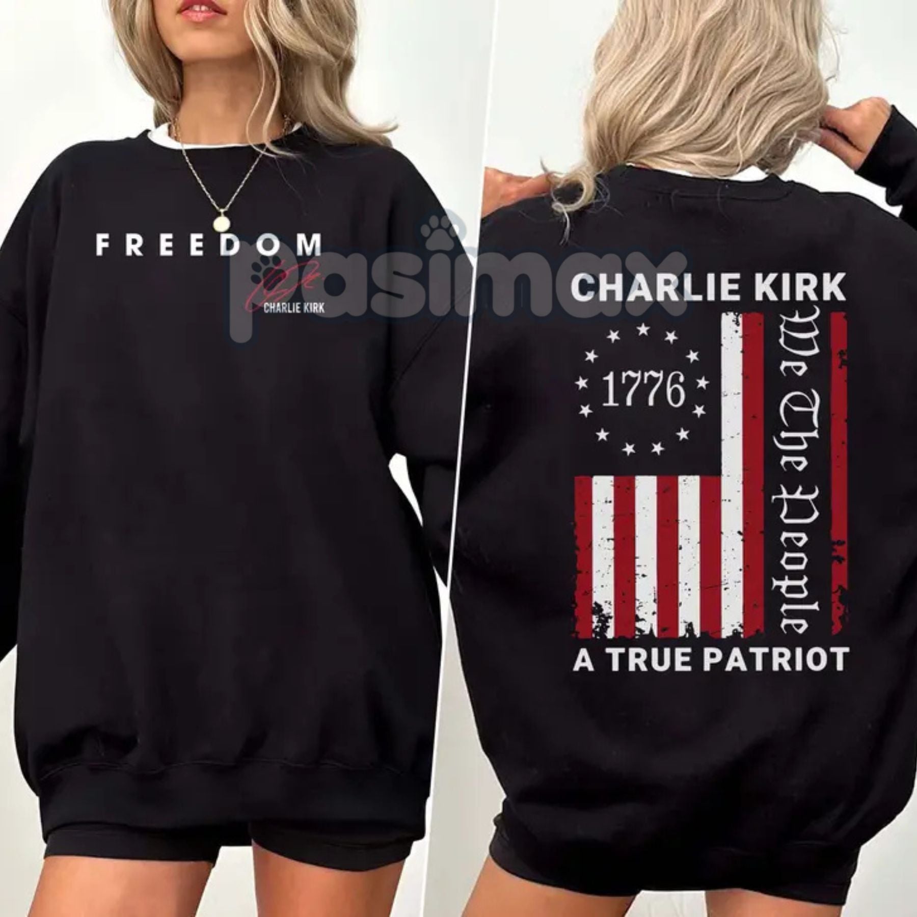 Pasimax Charlie Freedom Sweatshirt — detail close-up