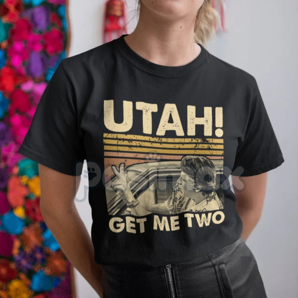 Pasimax "Utah Get Me Two" Vintage T-Shirt — detail close-up
