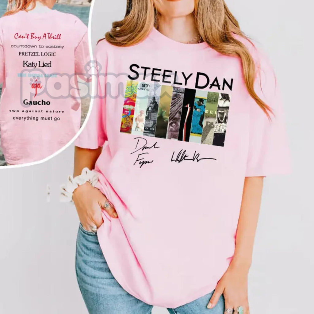 Pasimax Steely Dan 2 Sided Album Shirt — detail close-up
