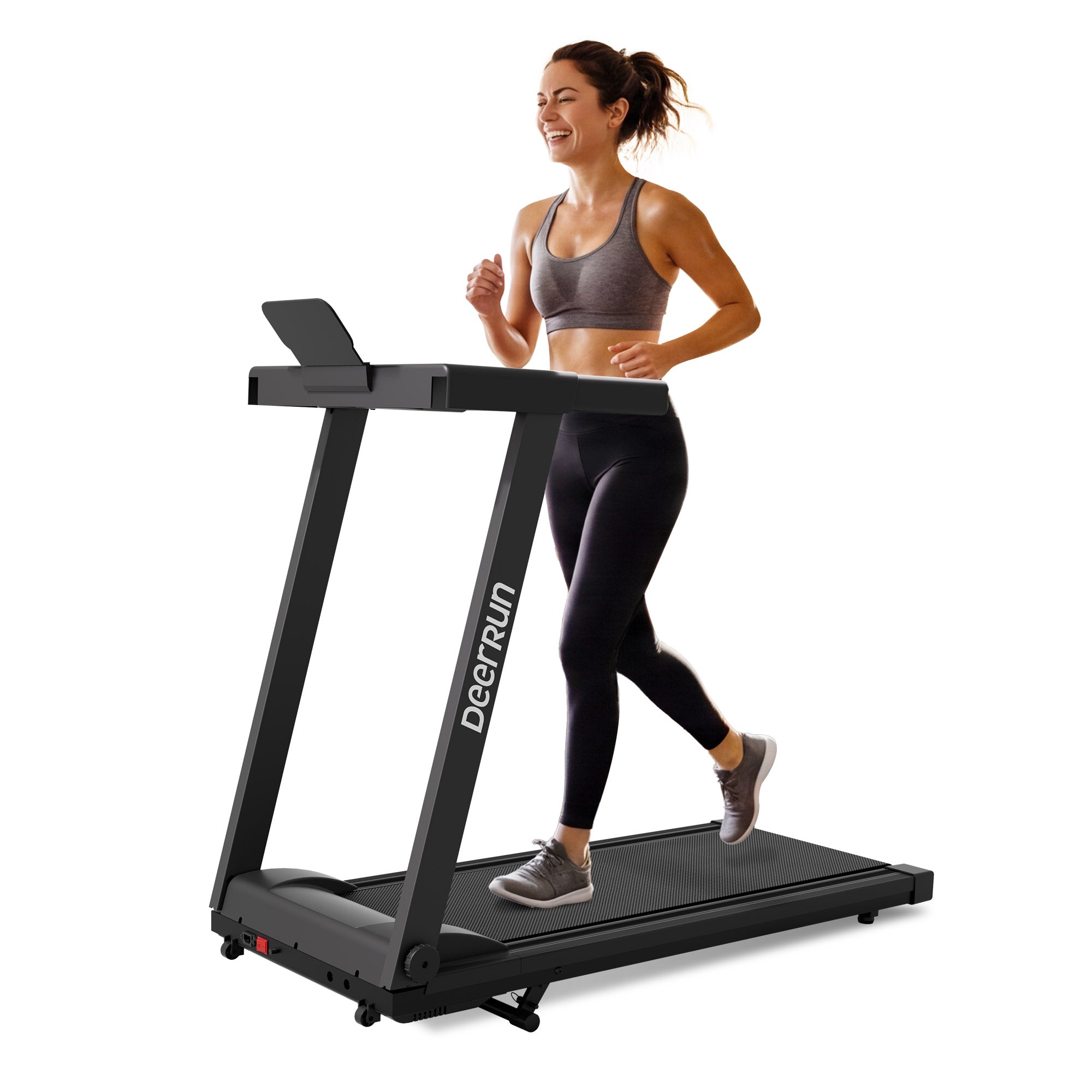 DeerRun All-New 2026 A1 Pro Move+ Smart Foldable Treadmill with 6% Incline & NFC | 350 lbs, 10 mph, Black – DeerRun®