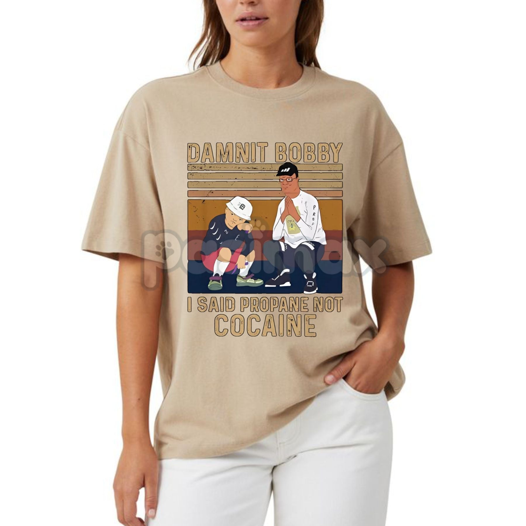 Pasimax King of the Hill "Propane Mishap" T-Shirt - Hilarious Cartoon Artwork Tee, Unisex Golf Gift, Men's Humor Shirt — deta
