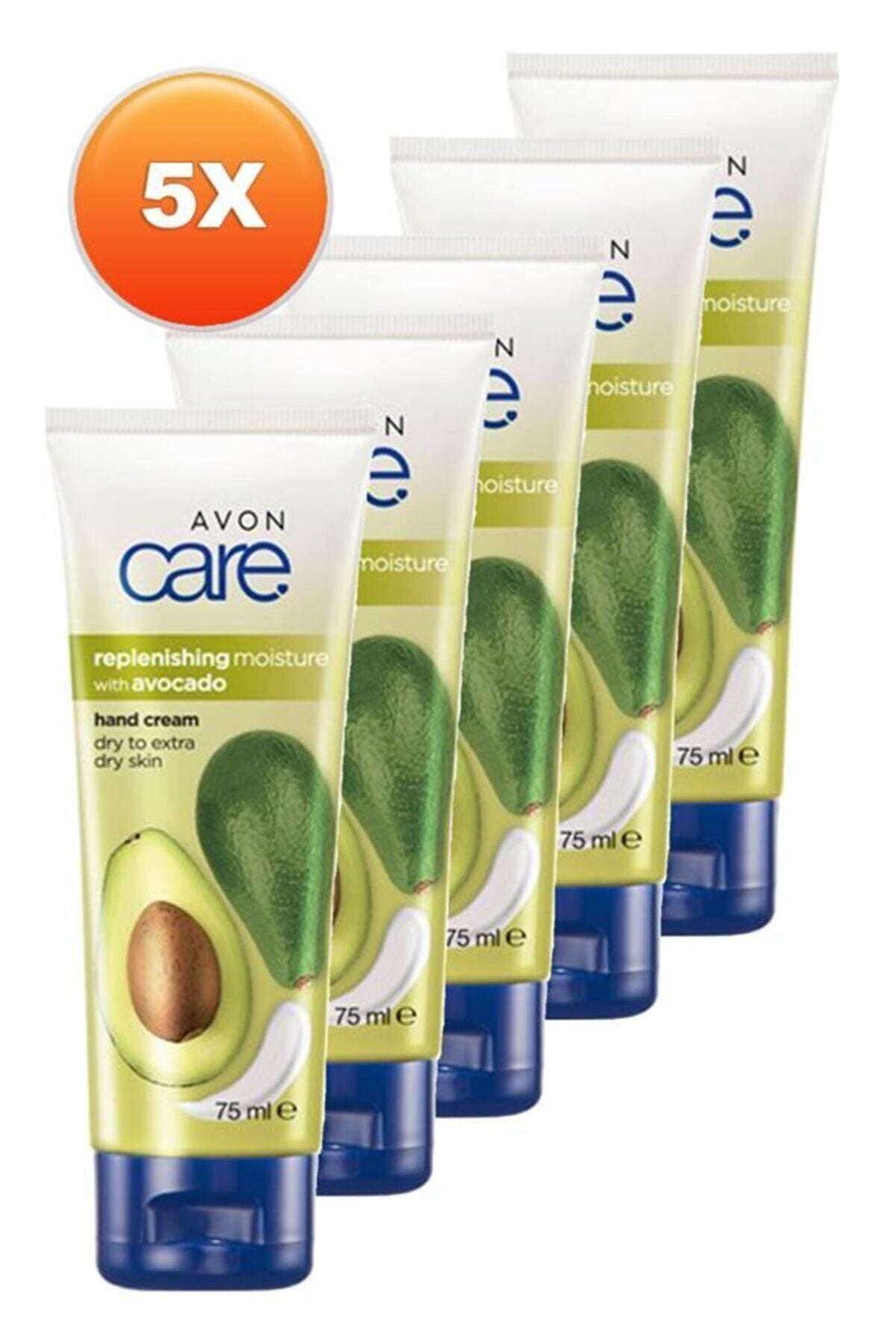 Avon Care Hand Cream With Avocado Extract For Dry Skin 75 Ml Pack of 5