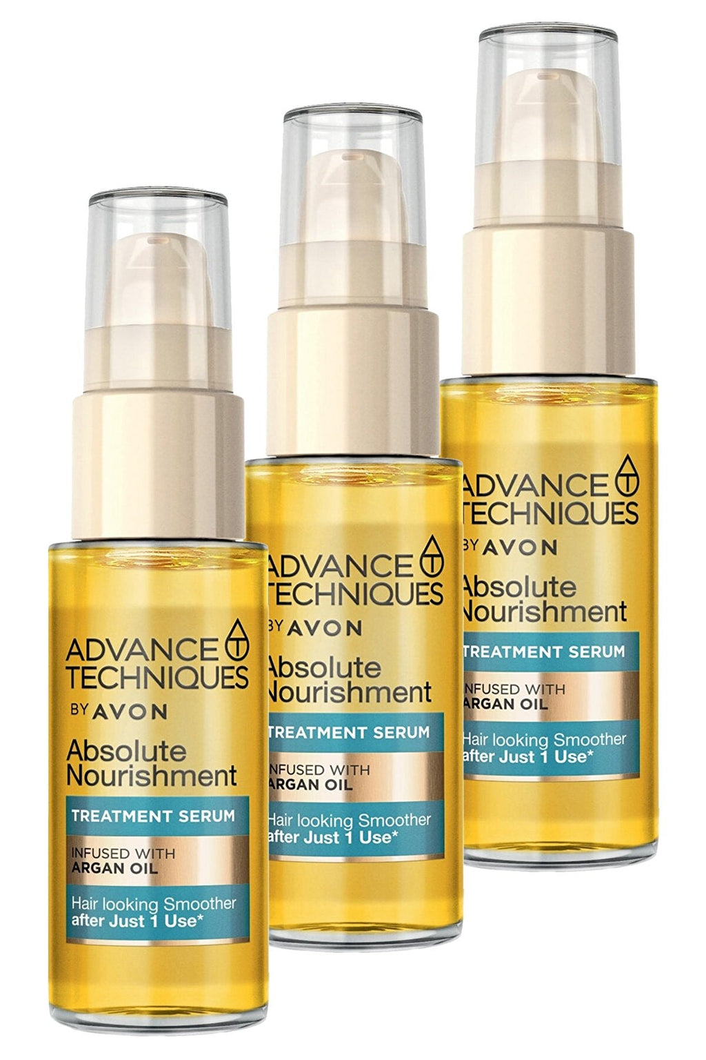 Avon Advance Techniques Nourishing Hair Serum with Argan Oil 30 ml Set of Three