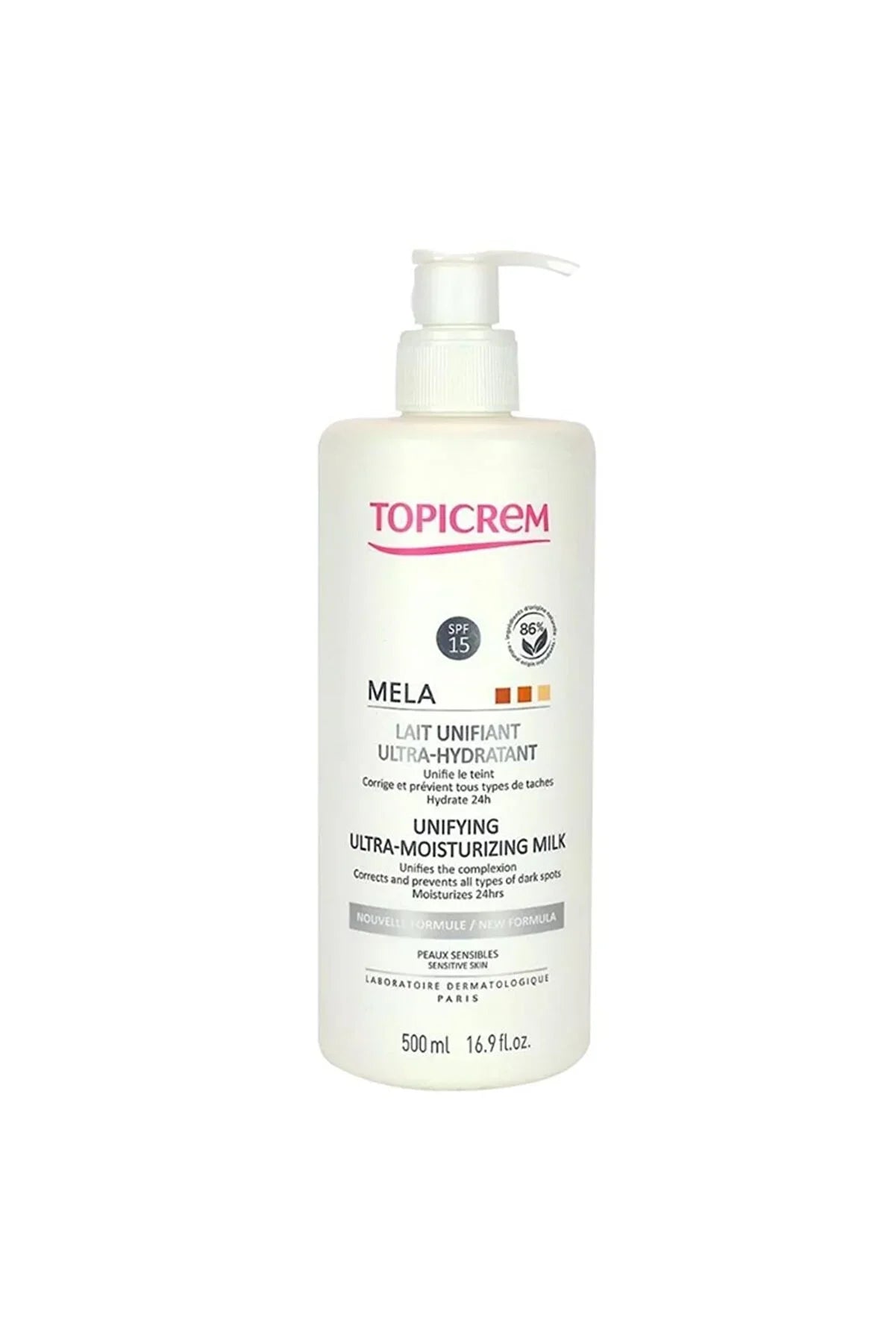 Topicrem Mela Lait Unifiant Ultra Hydratant 500ml