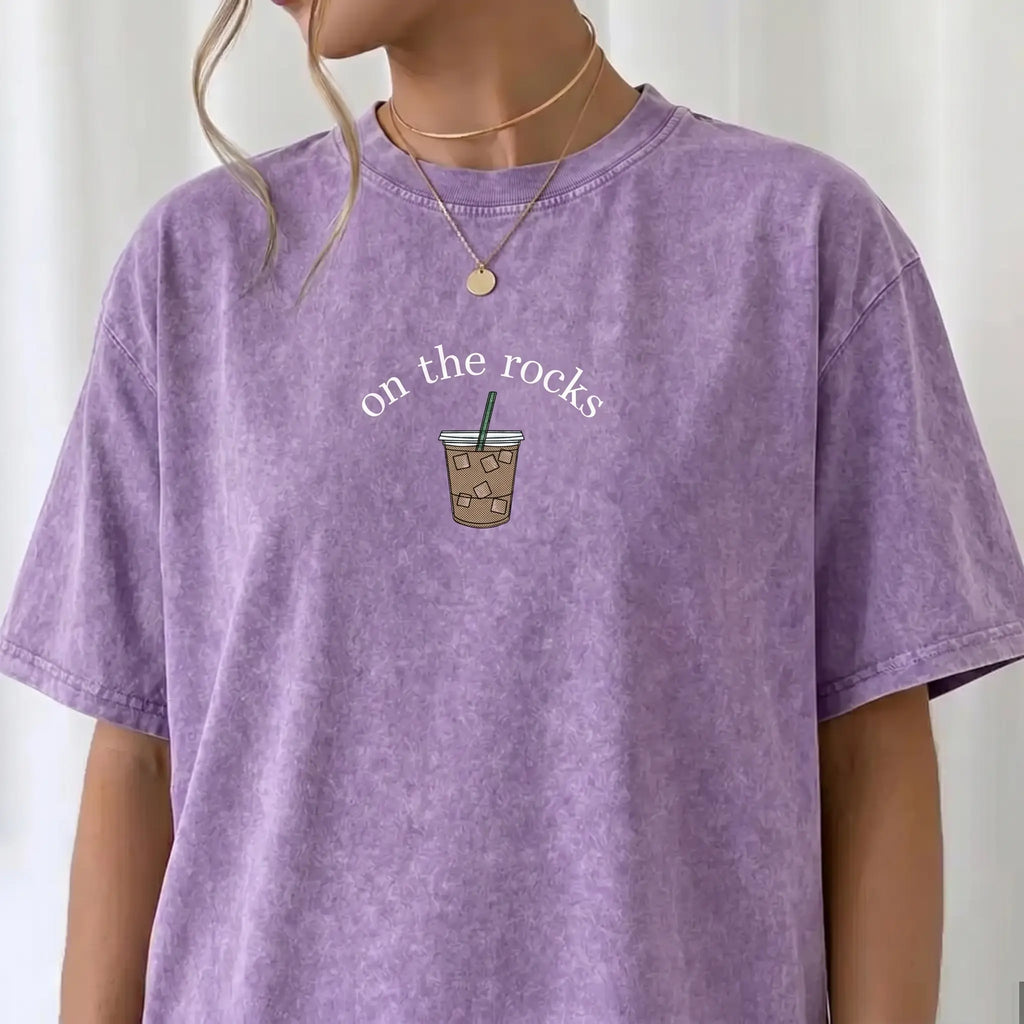Washed Cotton Coffee T-Shirt – Vintage Graphic Caffeine Tee, Retro Lightweight Coffee Lover Shirt, Distressed Aesthetic Barista Streetwear
