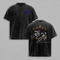 Distressed Acid Wash Short Sleeve Top – Retro Mineral Faded Graphic Tee, Vintage Washed Lightweight Cotton Unisex Streetwear Shirt