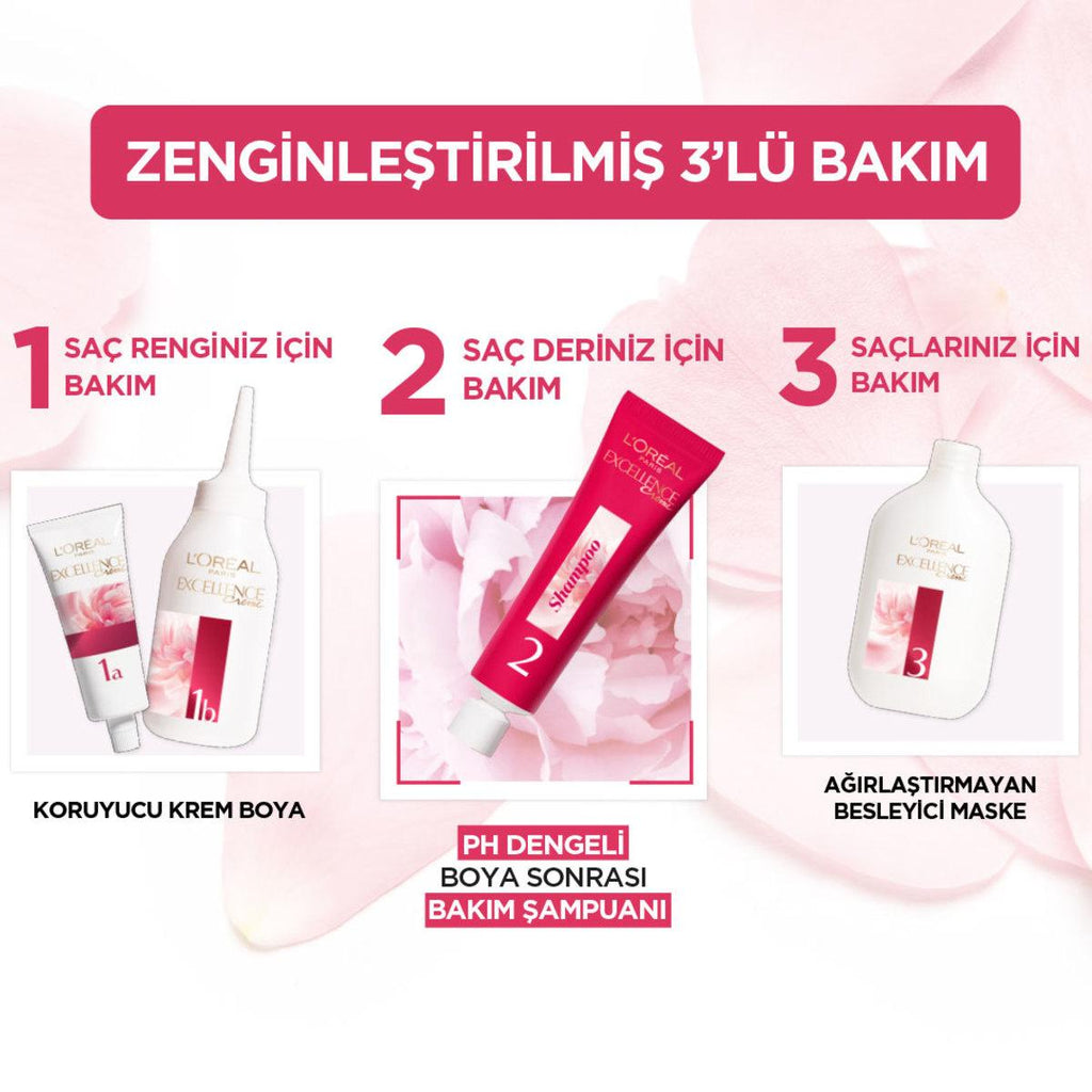 Loreal Paris Excellence Creme Hair Dye - 6.1 Küllü Açık Kahve - Long Lasting Color & Nourishment