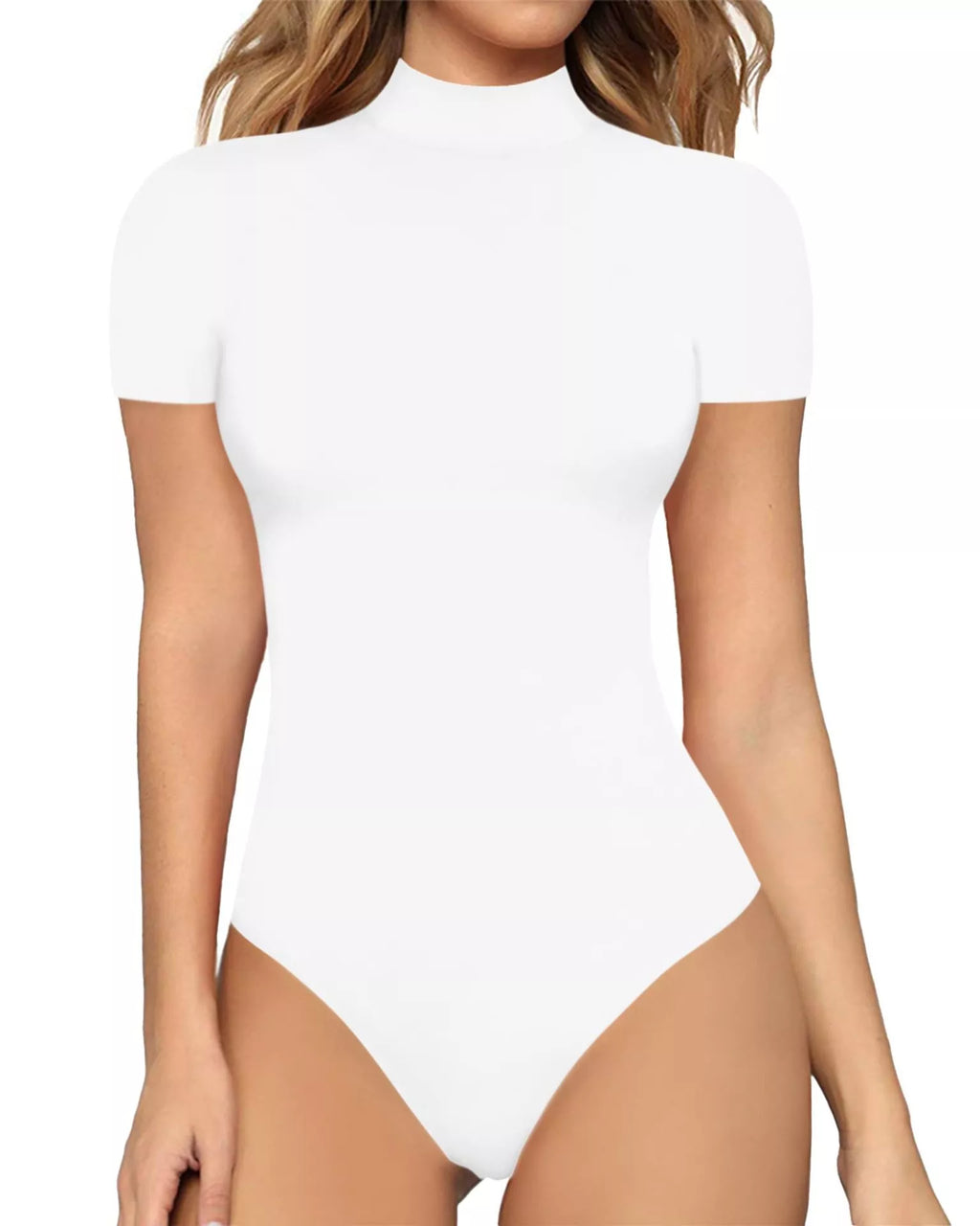 Mock Neck Short Sleeve Bodysuit