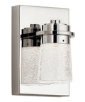 Vada 5"W 1-Light LED Vanity Bath Light Sconce Polished Nickel, Bubble Glass Shade by Kichler – LampsUSA
