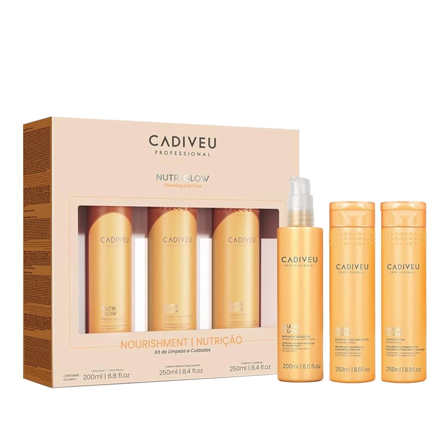 Cadiveu Cadiveu Nutri Glow Hair Care Set - Nourishing At-Home Treatment for Healthy Hair