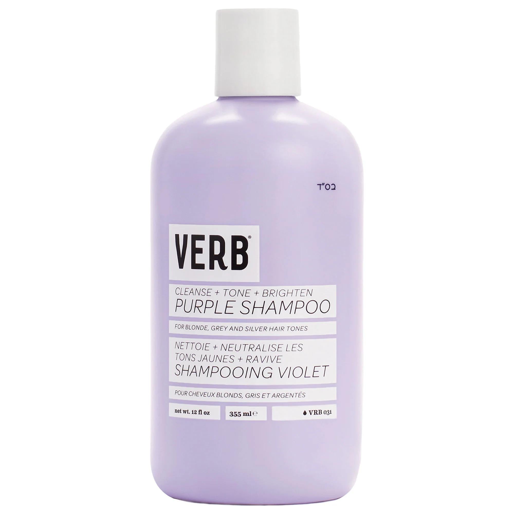 Brightening Purple Shampoo for Blonde Hair: Neutralizes Brass, Enhances Cool Tones - Vegan, Sulfate-Free - Best for Blonde, Gray, Highlighted Hair