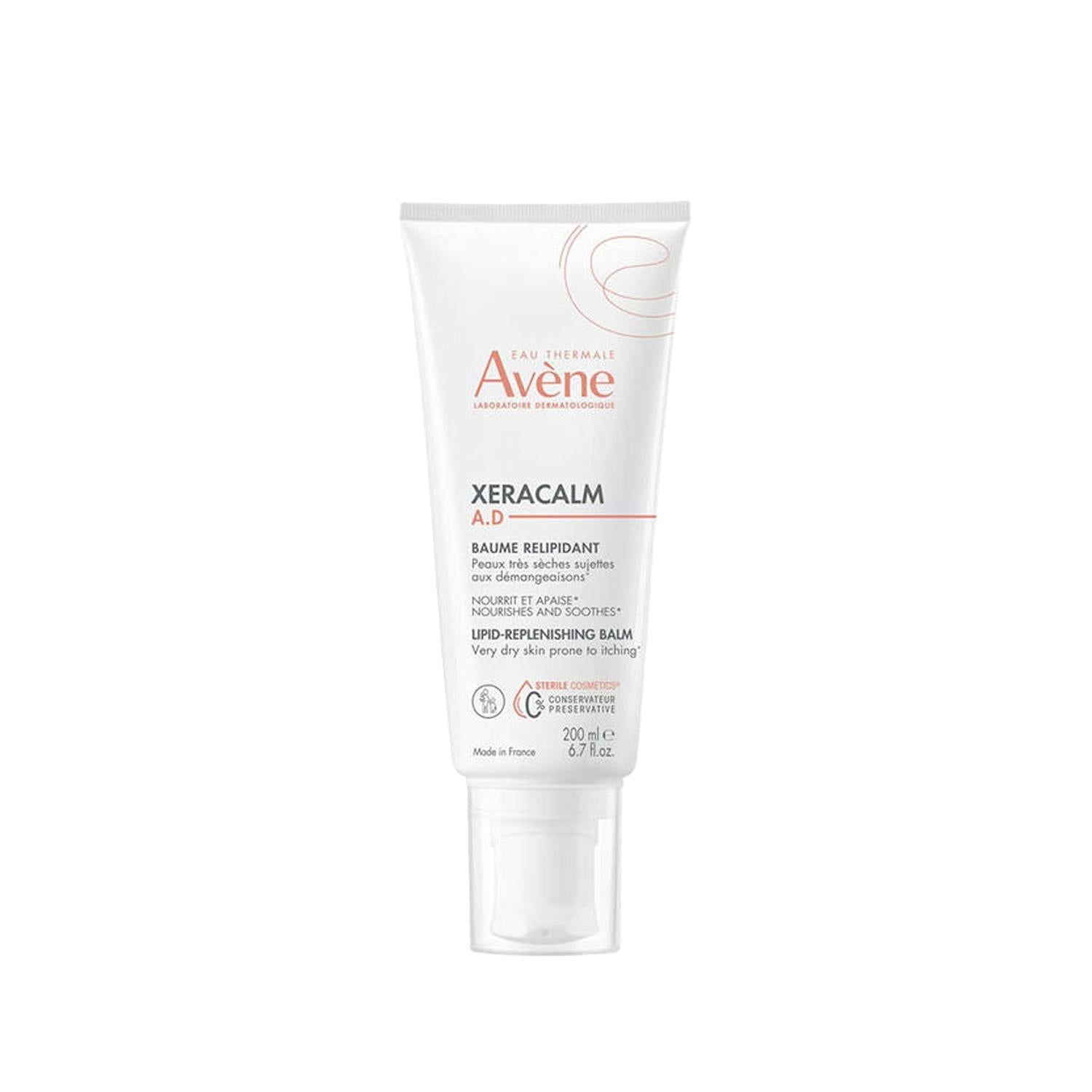 Avene XeraCalm A.D Lipid Replenishing Balm 200ml - Moisturizing Relief for Dry, Sensitive Skin