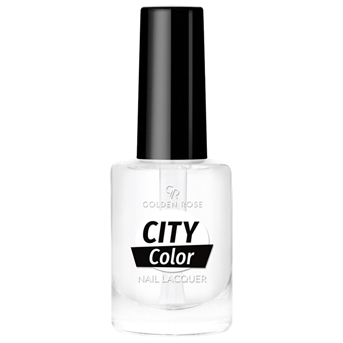 Golden Rose City Color Nail Lacquer - Clear, Long-Lasting Formula for Natural Nail Look