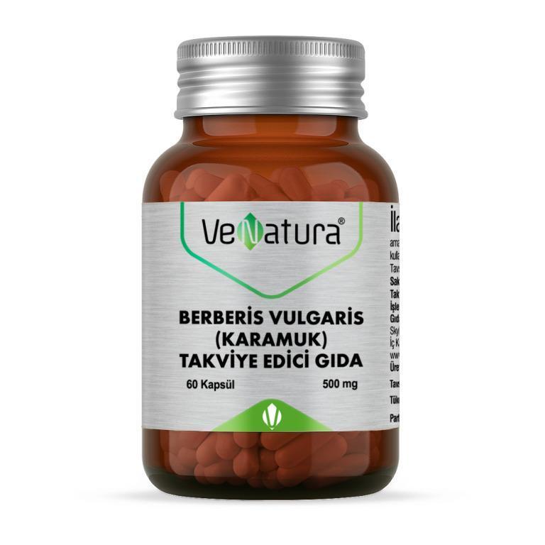 Venatura Berberis Vulgaris Capsules: Natural Karamuk Herbal Supplement | Potent Berberine Extract for Optimal Wellness, 60 Capsules