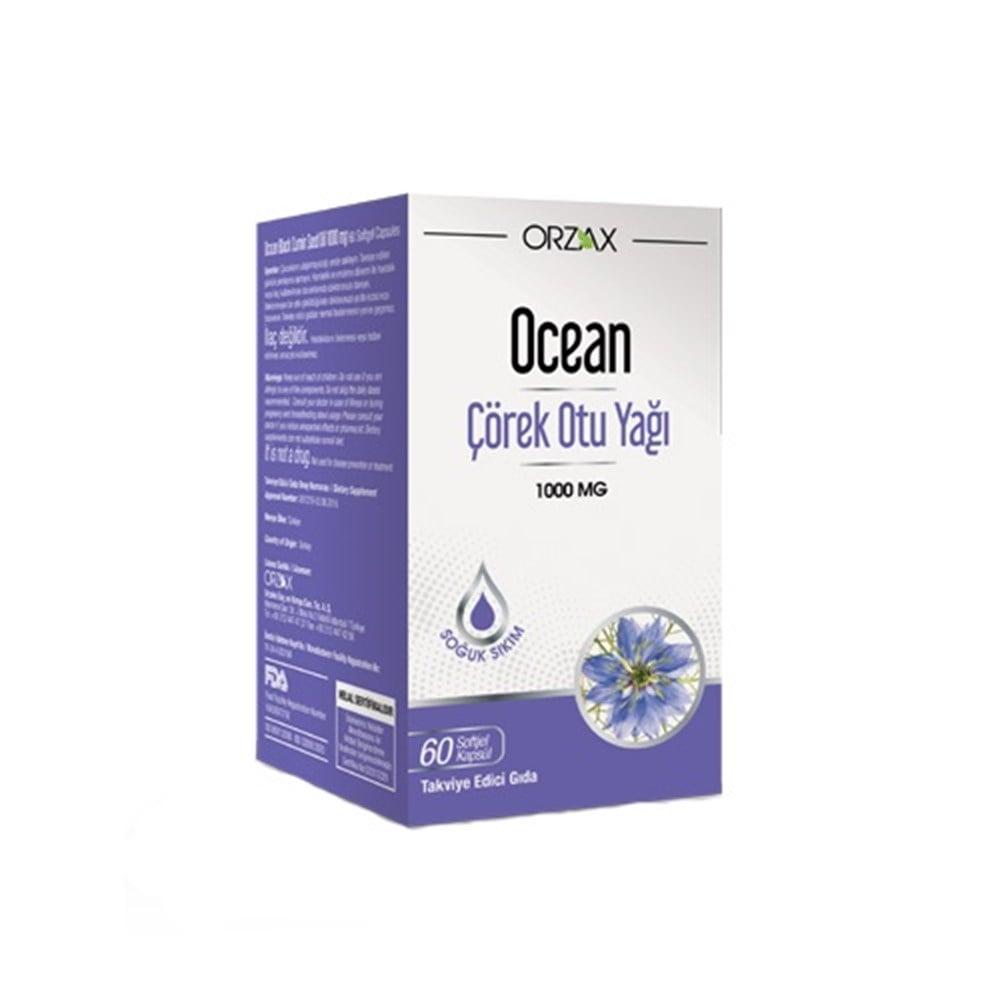 Orzax Ocean Black Seed Oil Supplement - 60 Capsules, 1000mg Cold-Pressed Oil, Immune System Support