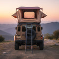 Trailora Summit Soft-Shell Aluminum Rooftop Tent With Ladder, LED Light Strip, And Memory Foam Mattress [2-3 Person] (SAK2681