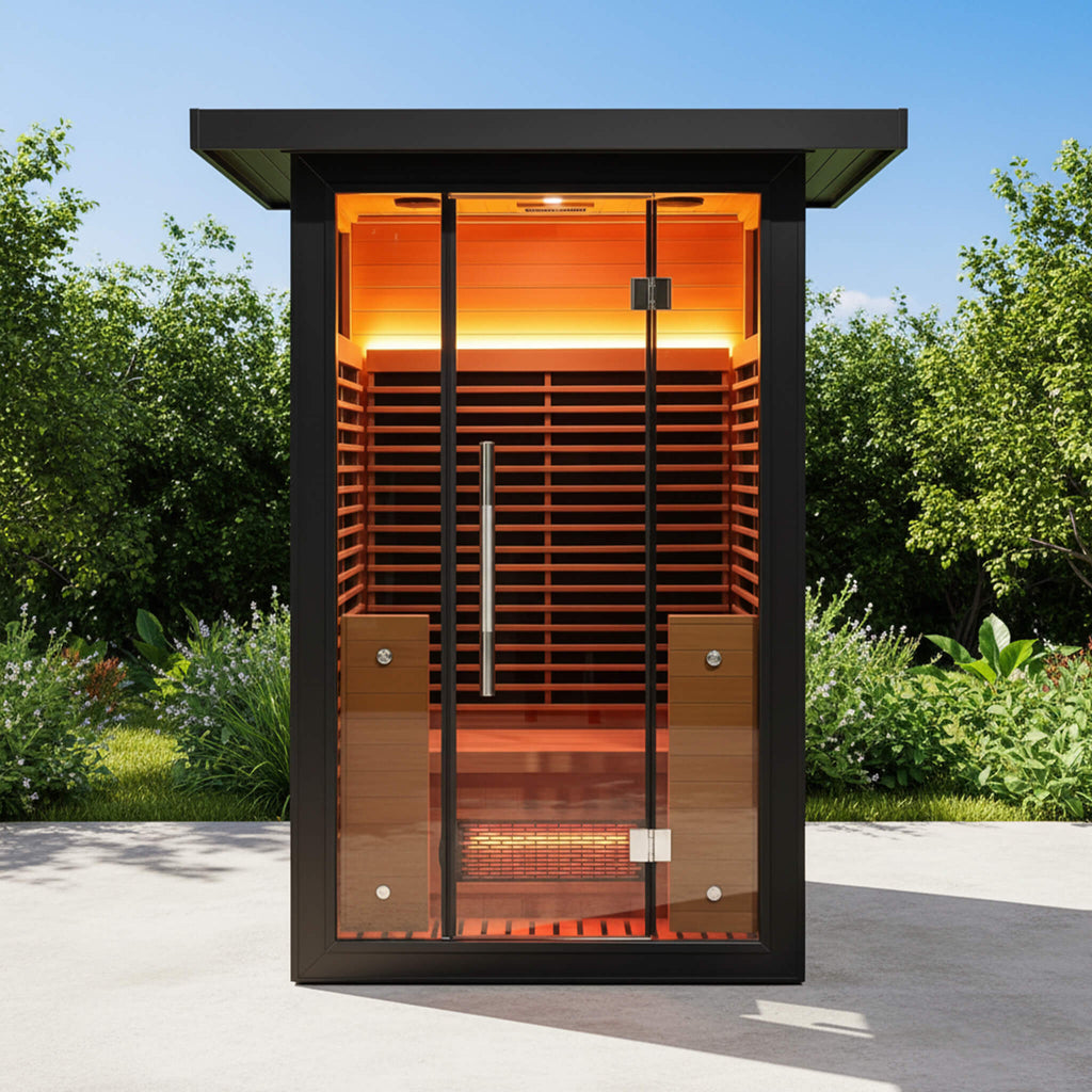 Thermora Lugano 2-Person Outdoor Full-Spectrum Infrared Sauna With Aluminum Alloy Exterior & WiFi (SAK14973) – SAKSBY WHOLESA