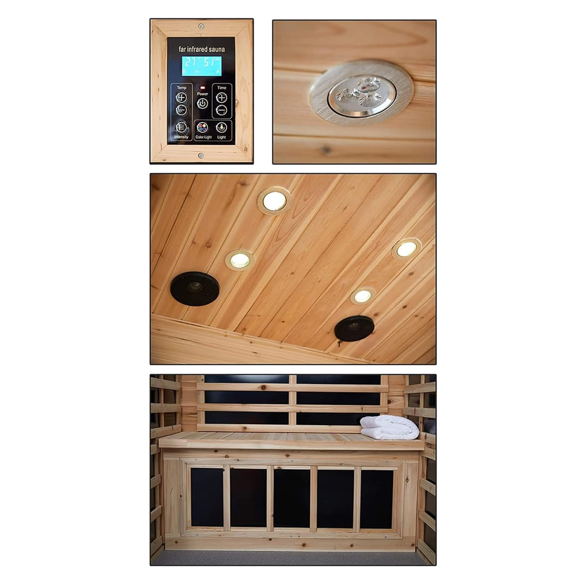 Thermora Vexa Luxury 2-Person Outdoor Low EMF Hemlock Infrared Sauna With Bluetooth And Chromotherapy Light (SAK97318) – SAKS
