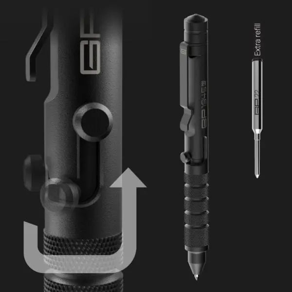 GPCA GP 1945 Bolt-Action Pen PRO — Titanium & Aluminum EDC — detail close-up