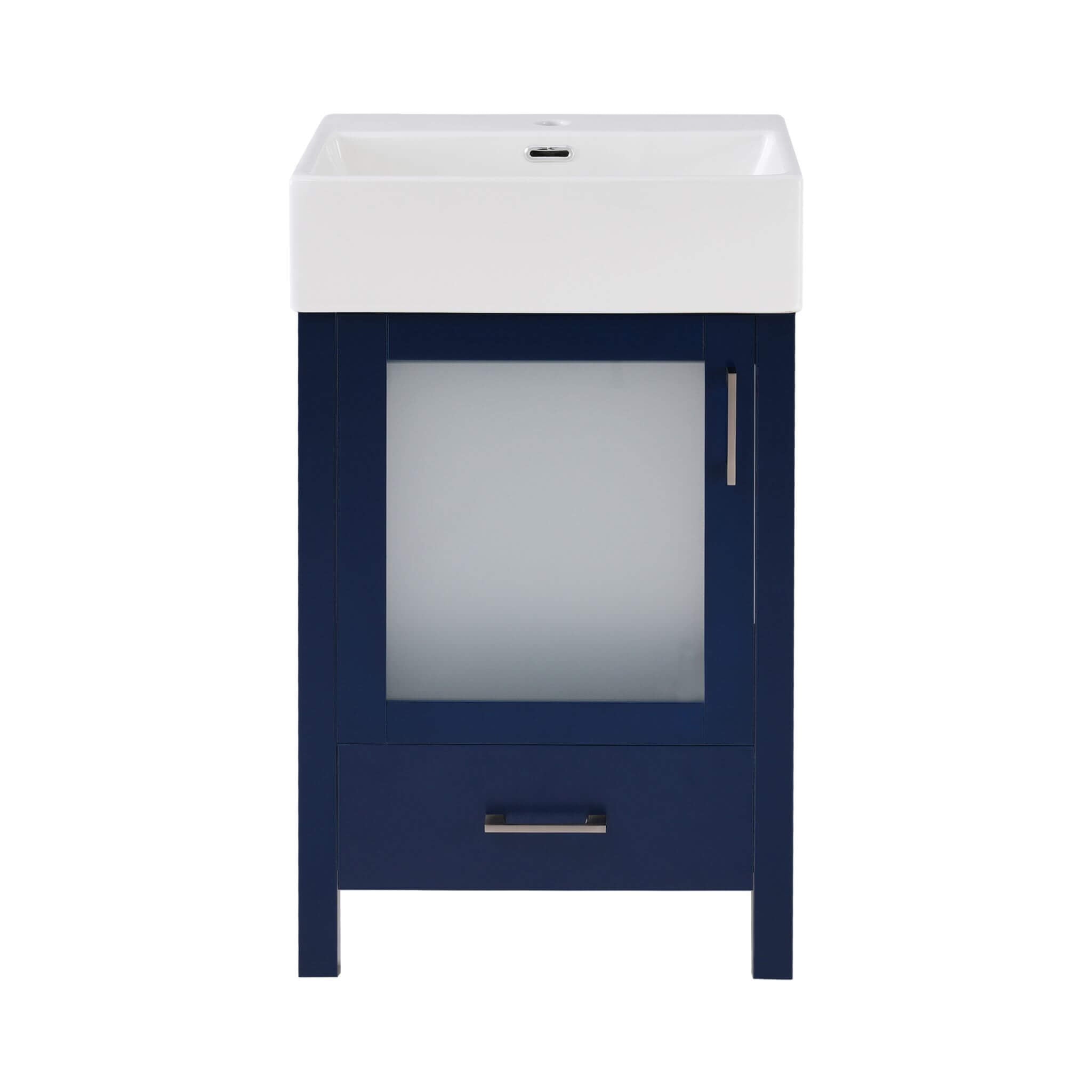 Nuvia 20-Inch Modern Bathroom Vanity With Ceramic Sink And Storage Cabinet (SAK83047) – SAKSBY WHOLESALE