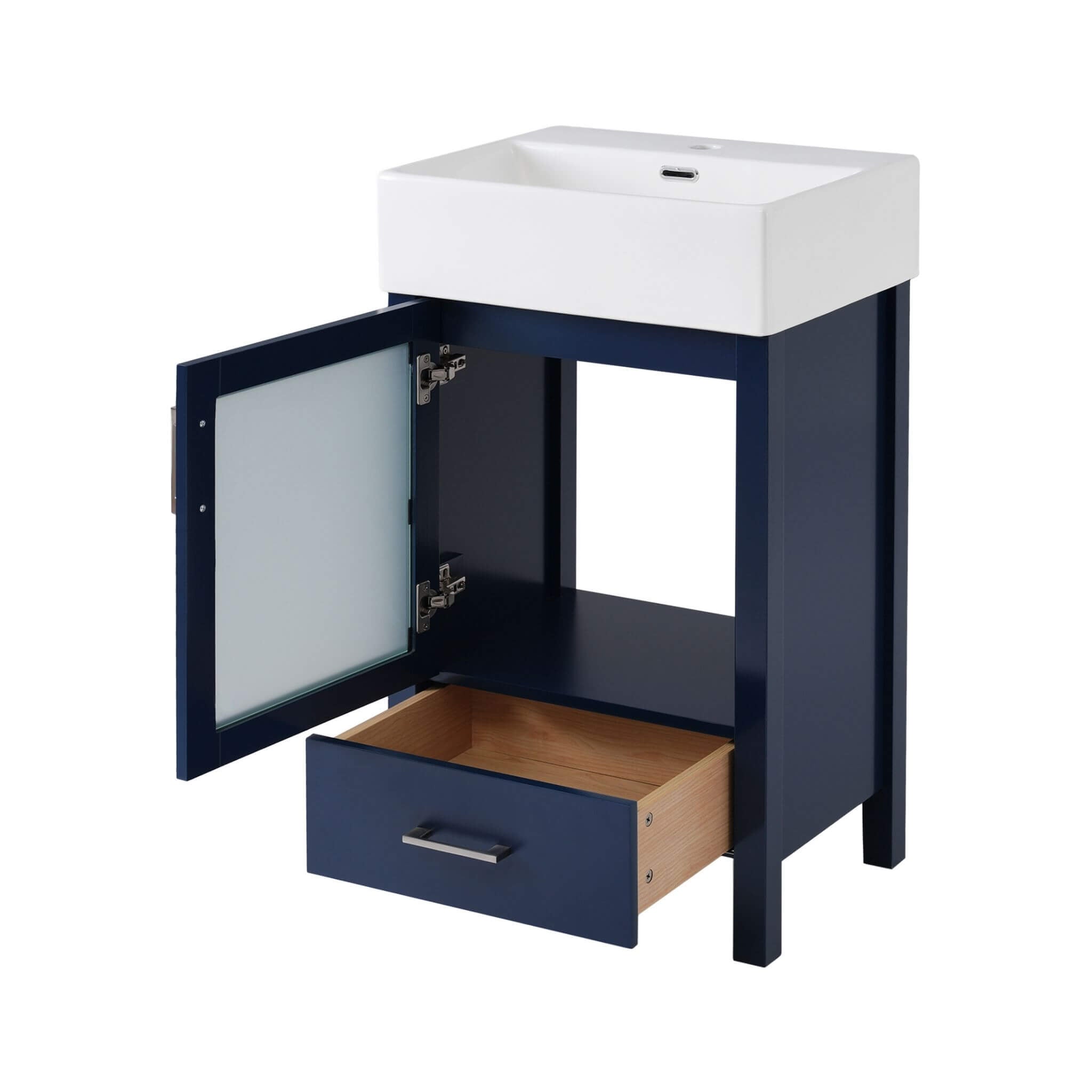 Nuvia 20-Inch Modern Bathroom Vanity With Ceramic Sink And Storage Cabinet (SAK83047) – SAKSBY WHOLESALE, view 14