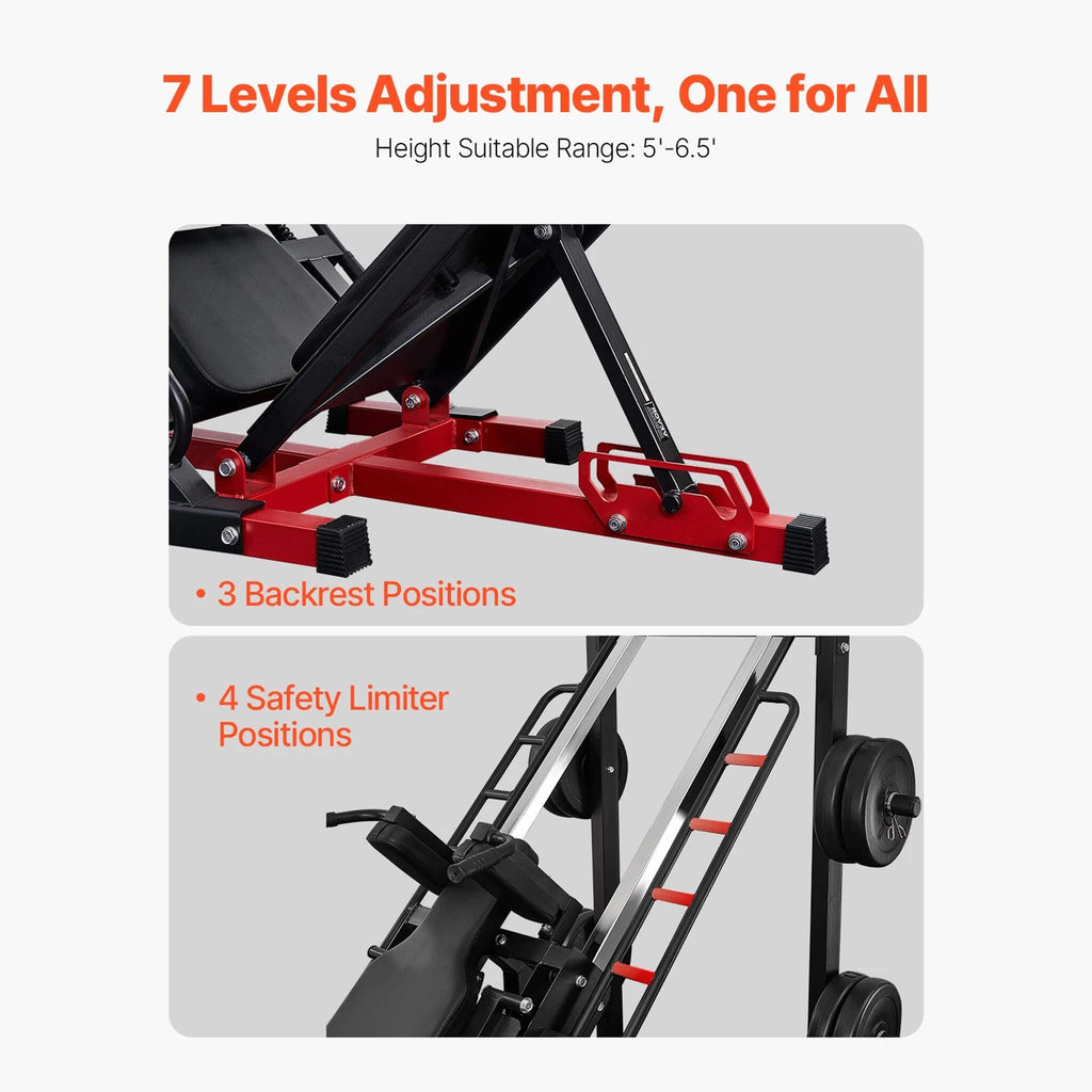 Rovix 2000LBS Adjustable Leg Press And Hack Squat Machine For Home Gym Workouts (SAK53148) – SAKSBY WHOLESALE, view 10