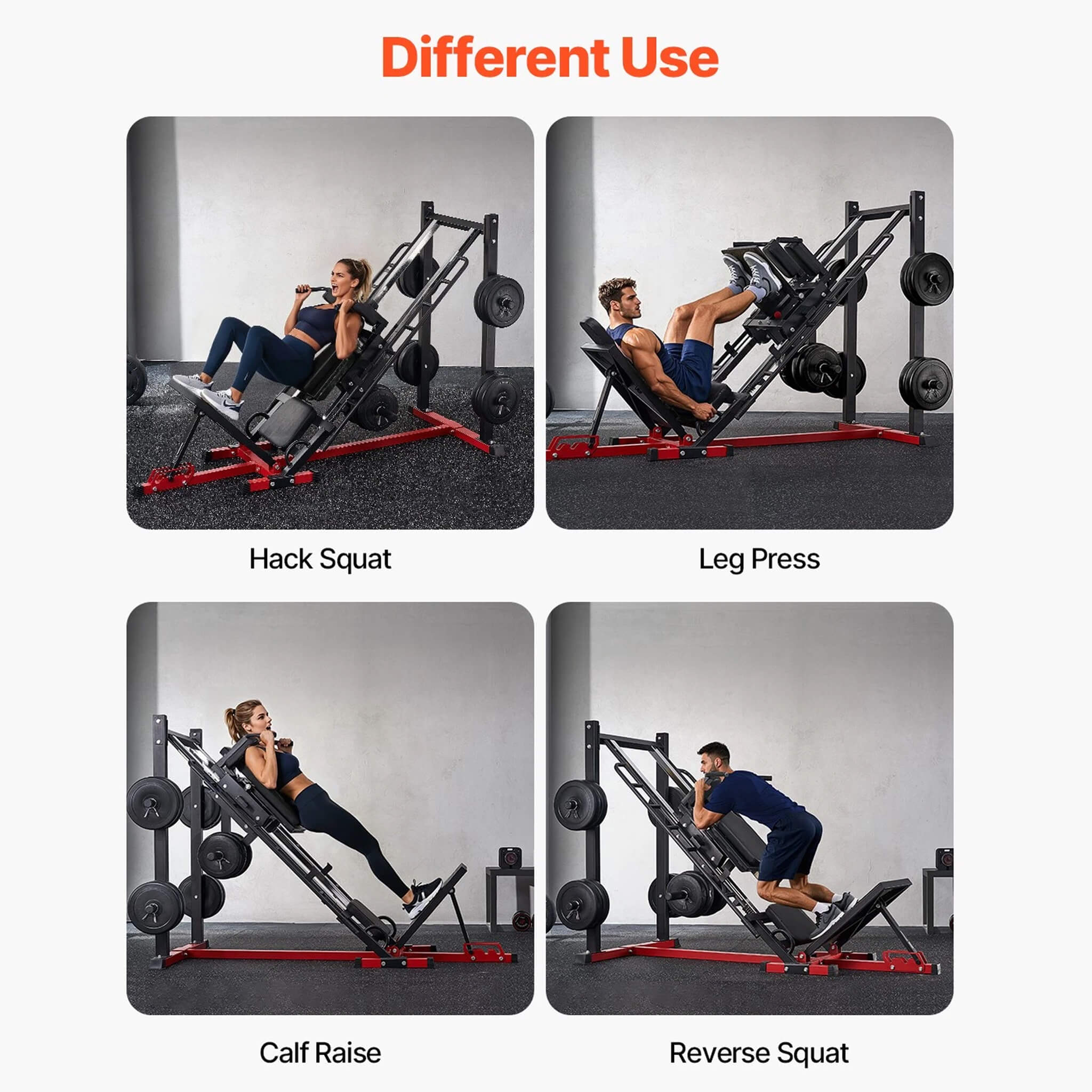 Rovix 2000LBS Adjustable Leg Press And Hack Squat Machine For Home Gym Workouts (SAK53148) – SAKSBY WHOLESALE, view 5